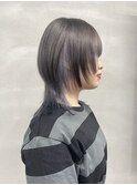 グレー × シルバーインナー × レイヤーウルフ