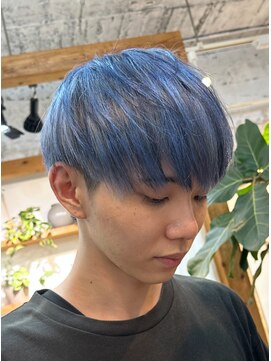 ミモザワークス(Mimosa Works) ペールブルー×黒メッシュ