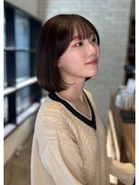 メゾンドムニ 恵比寿(Maison de MUNi)&nbsp;内巻きカールボブ耳掛けボブ/前髪あり/サイドバング