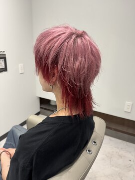 ジーク(JeeK) #ピンク×レッドのハイトーン#ウルフ