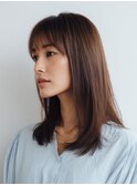 [元住吉駅/髪質改善/縮毛矯正/黒髪/小顔/ココアベージュ]