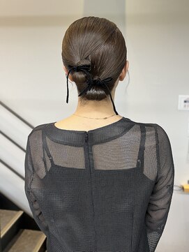 ヌープヘアーアイス(NUUP.hair ici) 20代30代大人気♪ピンクカラー×リボンアレンジ特別なイベントに