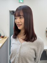 ヒョンミョン ライズバイレボ 柏西口店(hyon myon/RISEbyREVO)&nbsp;レイヤーカット/ローレイヤー/ボルドーカラー