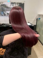 ディフィーノ 青山(DIFINO) 透明感カラー/チェリーレッド/ストレートロング