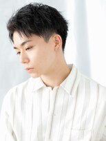 メンズヘア ビーセカンド 草加店(MENS HAIR B-2) アップバングアッシュブラック清潔感フェードスタイルf草加