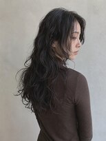 吉 船橋(kici)&nbsp;黒髪ロングレイヤー/ウェーブパーマ/ウェットヘア/船橋美容室