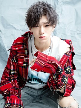 リップス 表参道店(LIPPS) 【コンマバング×シルバーアッシュ】2ブロックマッシュ