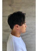 オートゥール(hair room Auteur)&nbsp;10代20代★爽やか黒髪ツーブロック×無造作メンズパーマ