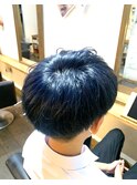 オレンジ組だけど青髪にしてみた人