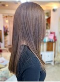 20代30代40代艶感ストレートモカブラウン透明感ロング