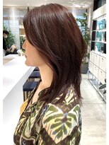 ステアケース 武蔵小杉店(stair:case)&nbsp;大人ミディアムレイヤー/ツヤ髪カラー流し前髪長め/30代40代50代
