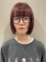 コージーベルベット(Cosy Velvet)&nbsp;REDカラー×顔周りカット【mio】