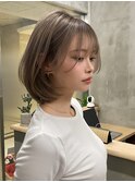 ボブレイヤースタイルバレイヤージュハイライトインナーカラー