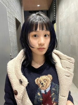 スニュウ(snuw) 【snuw mina】レイヤーカット/顔周りカット/ブルーカラー/伏見