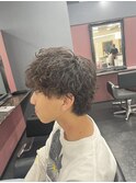 波巻きパーマ