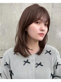 レイヤー/縮毛矯正/小顔/髪質改善/暗めカラー/顔周り