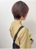 ナチュラルショート×白髪ぼかしハイライト