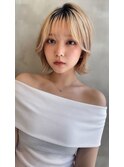 レイヤーボブ×ハイトーン[心斎橋/髪質改善]