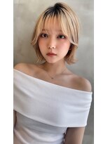 ロンド ストラーダ 心斎橋(Lond strada)&nbsp;レイヤーボブ×ハイトーン[心斎橋/髪質改善]