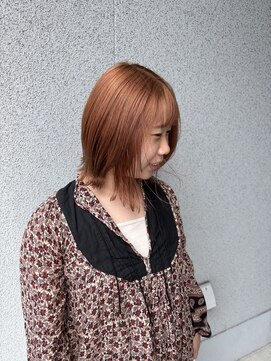 パウダーヘアー(powder hair) ボブ×オレンジブラウン