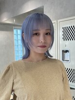 ハイプ(HYPE)&nbsp;ブリーチ&ダブルカラー/ハッシュカット/水色/ペールブルー