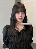 【大人韓国】レイヤーカット/グレージュ/髪質改善/前髪カット