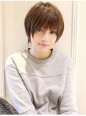 大人可愛いマッシュショート　大人ショート　小顔