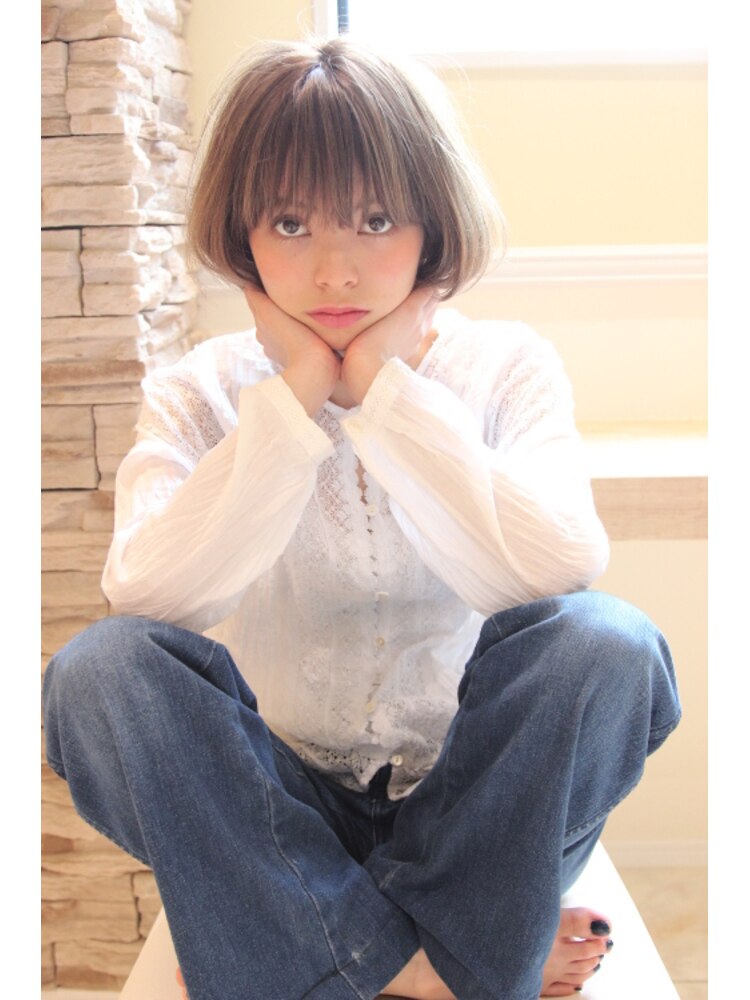 上野樹里さん風・ラフでかわいく決まるニュアンスボブ：L003027020 