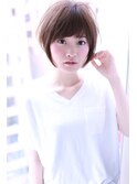 大人かわいいモーブカラー小顔ショートボブ【Cloud zero】
