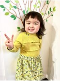 キッズ  ぱっつん前髪ミディアム