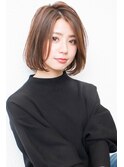 アシメショートエアリーショートグレージュナチュラルボブ