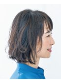 綺麗なサイドシルエット30代40代50代大人気くせ毛風ボブ