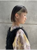 ワイドバング×インナーボブ/インナーカラー