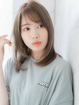 ローレン(LOREN) ＊LOREN自由が丘＊透明感ブルーグレージュ/うる艶髪ミディ