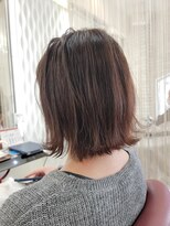 大人可愛い20代30代40代小顔切りっぱなしボブ外ハネショートボブ
