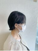 ボブウルフ×ダークアッシュ×透明感カラー イメチェン モード