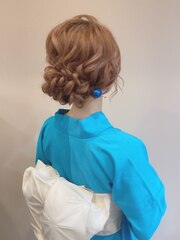 ゆるふわシニヨン/20代30代人気スタイル/浴衣ヘアセット