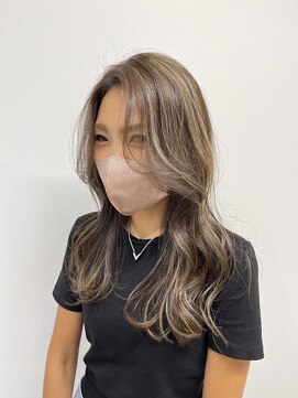 ヘアコレクション アンジュ(Hair collection Unge) 【加藤】顔周りレイヤー×ハイライト