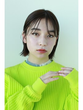 エクリ シセイドウ 麻布十番店(equri×SHISEIDO) シースルーバング外ハネぼぶ