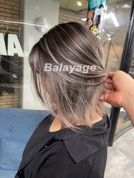 ラフ(LAFF) #バレイヤージュ#グレージュカラー#ボブウルフ#ココアベージュ