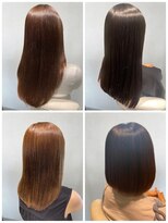 美容室フルール&nbsp;20代30代大人可愛い髪質改善小顔艶感ミディミルクティーベージュ