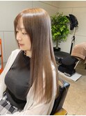 ブリーチ毛にメテオで艶髪ロング