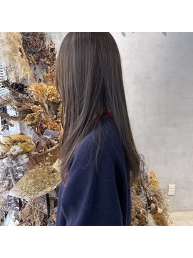 ミント(mint) ブリーチなしダブルカラー！透明感オリーブグレージュ！