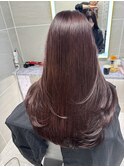 上品な大人可愛い赤紫カラー×似合うレイヤー×超高濃度水素川又