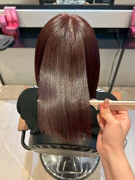 ダブル(W) 髪質改善/カラーエステ/ストレート/ロング/ライトブラウン