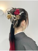 卒業式袴着付けとヘアセット