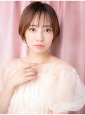 シースルーバング大人美人丸みショートマッシュY越谷30代40代