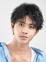 オーシャントーキョーオーバー 渋谷(OCEAN TOKYO OVER)&nbsp;黒髪スパイラルパーマラルフカールセンターパートオールバック