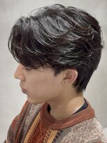 フィフス 神南(fifth) 渋谷フェザーパーマ毛流れメンズパーマセンターパート緩め30代