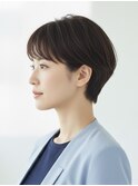40代/50代/60代ひし形小顔ショートボブ絶壁解消白髪ぼかし△68